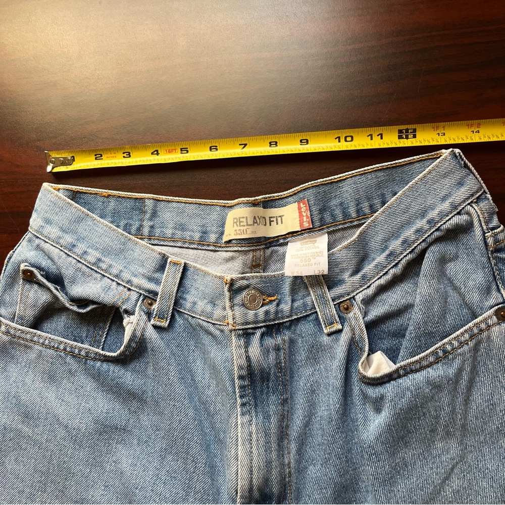 Vintage Levis 550 Jeans Mens 34x32 Relaxed Fit Blue Red Tab - Picture 3 of 7